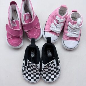 3pair baby shoes, Vans & Converse